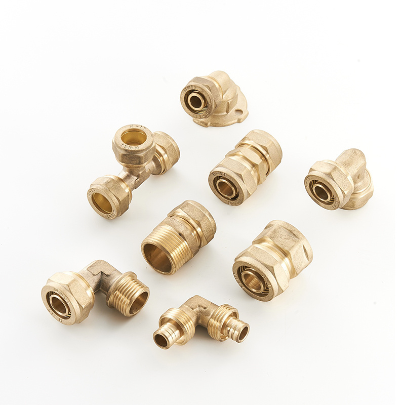 Factory High Quality brass compression water pipe 90 degree elbow joint compression fitting elbow for pex pipe