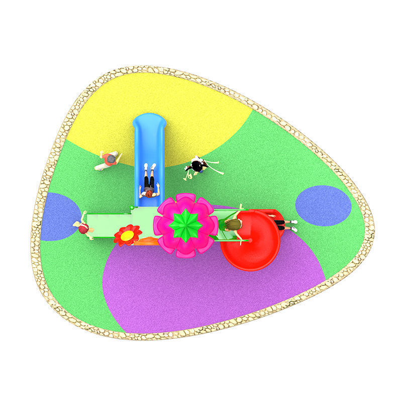 Swing Toddler Children Play Ground Outdoor Playground Kids Plastic Slide Swing Set For Amusement Park