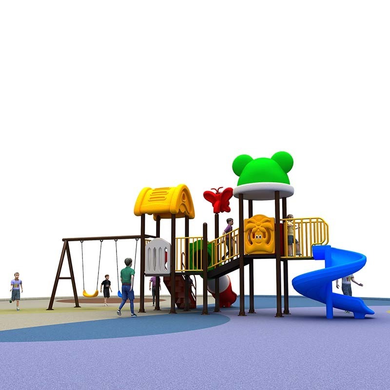 Children Play Equipment Daycare Big Slides Preschool Outdoor Games Kid Playground Swing And Slide Set Outdoor For Kids