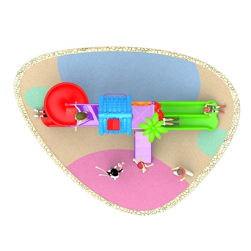 New Design kids outdoor playground items amusement park equipment plastic slide for children