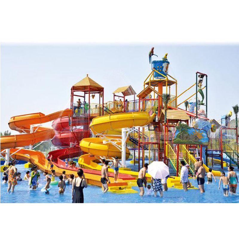 2023 new Outdoor water Park Playground Equipment Fiberglass Water Slides For Kids Adults