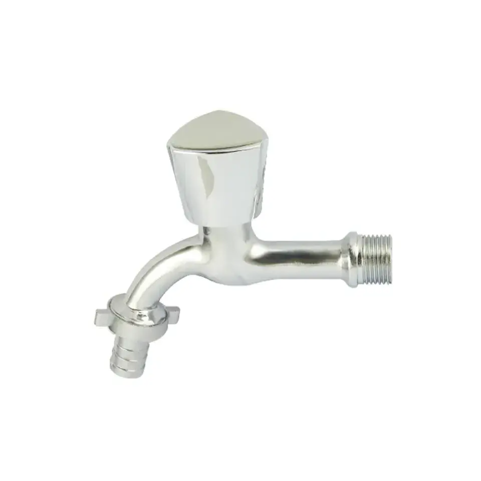 Outdoor faucet water stop valve faucet Brass zinc alloy chrome nickel polished extended pipe faucet