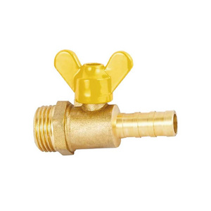 1/2"3/4"1"good quality Brass Butterfly Handle gas valves industrial