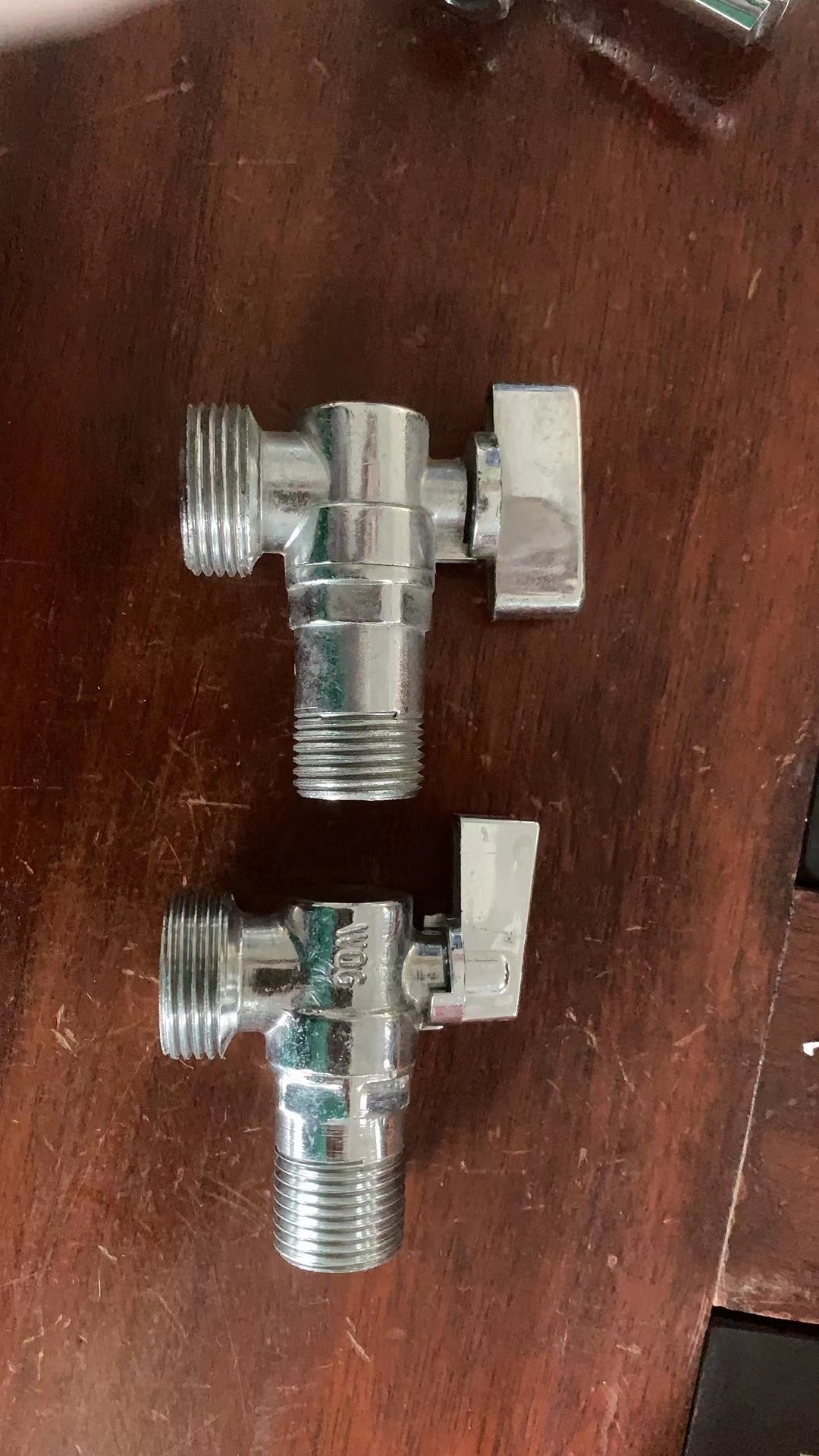 Nickel Plated Hose Connection Angle Brass Gas Valve(Male)