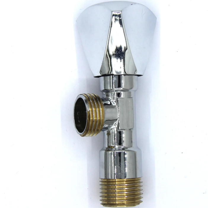 Triangle valve hot and cold water thickened zinc alloy handwheel 1/2 brass body copper core switch household