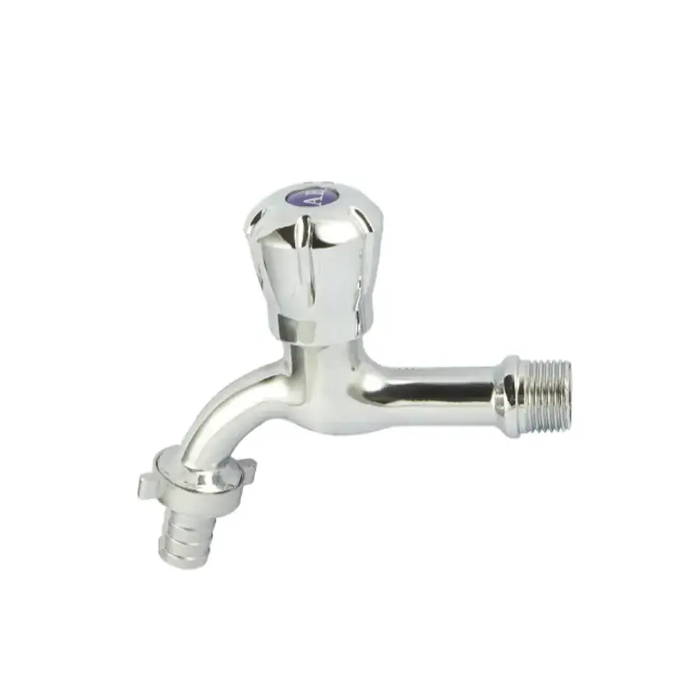 Outdoor faucet water stop valve faucet Brass zinc alloy chrome nickel polished extended pipe faucet