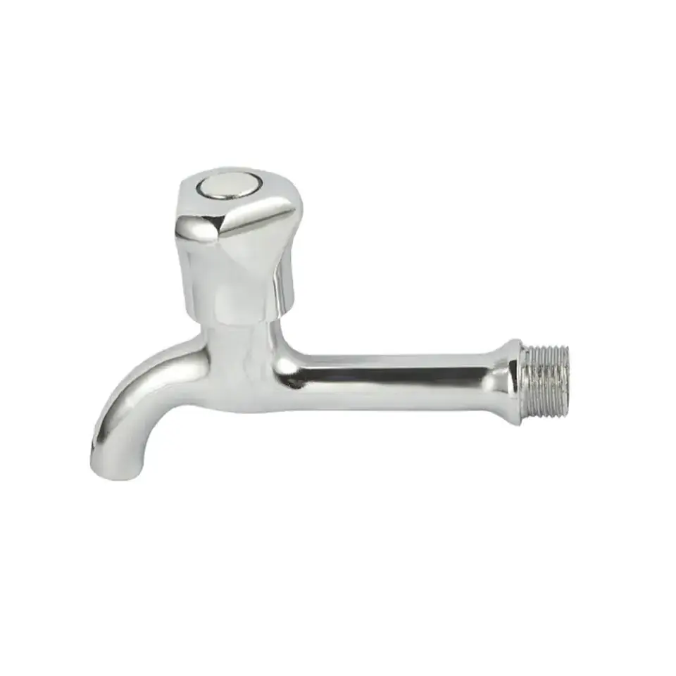 Outdoor faucet water stop valve faucet Brass zinc alloy chrome nickel polished extended pipe faucet