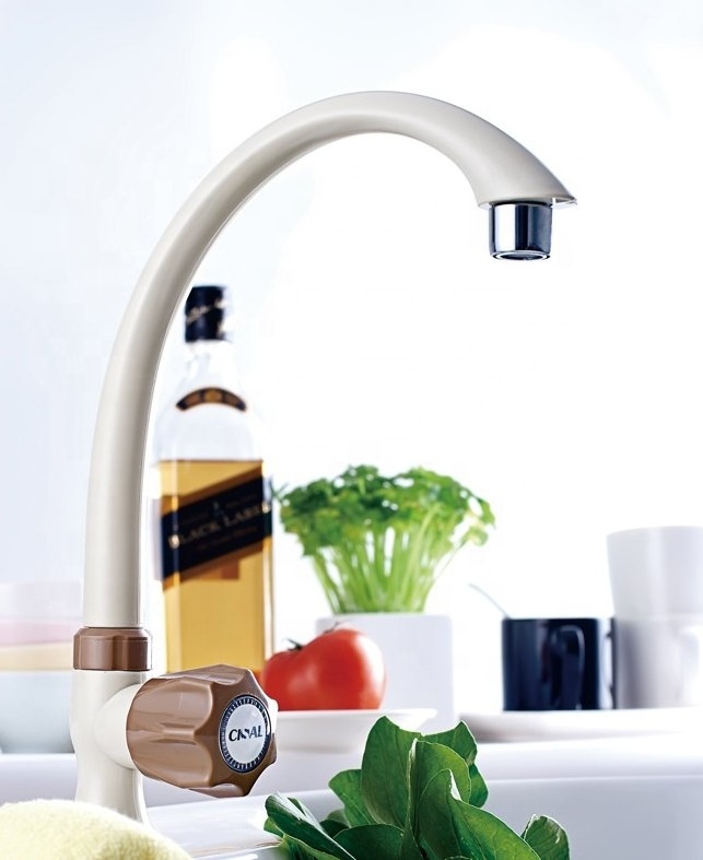 White ABS Plastic Faucets for Kitchen Sink spigot