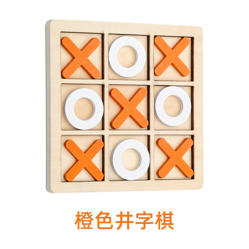 Wanhua Wooden Children Table Board Game Tic Tac Toe Chess Game Set Wooden Tic Tac Toe Games