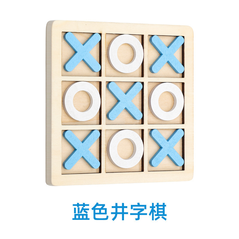 Wanhua Wooden Children Table Board Game Tic Tac Toe Chess Game Set Wooden Tic Tac Toe Games