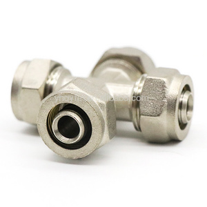 factory directly high quality cross connections 4 way cross connector pex pipe fittings16MM aluminum plastic pipe joint