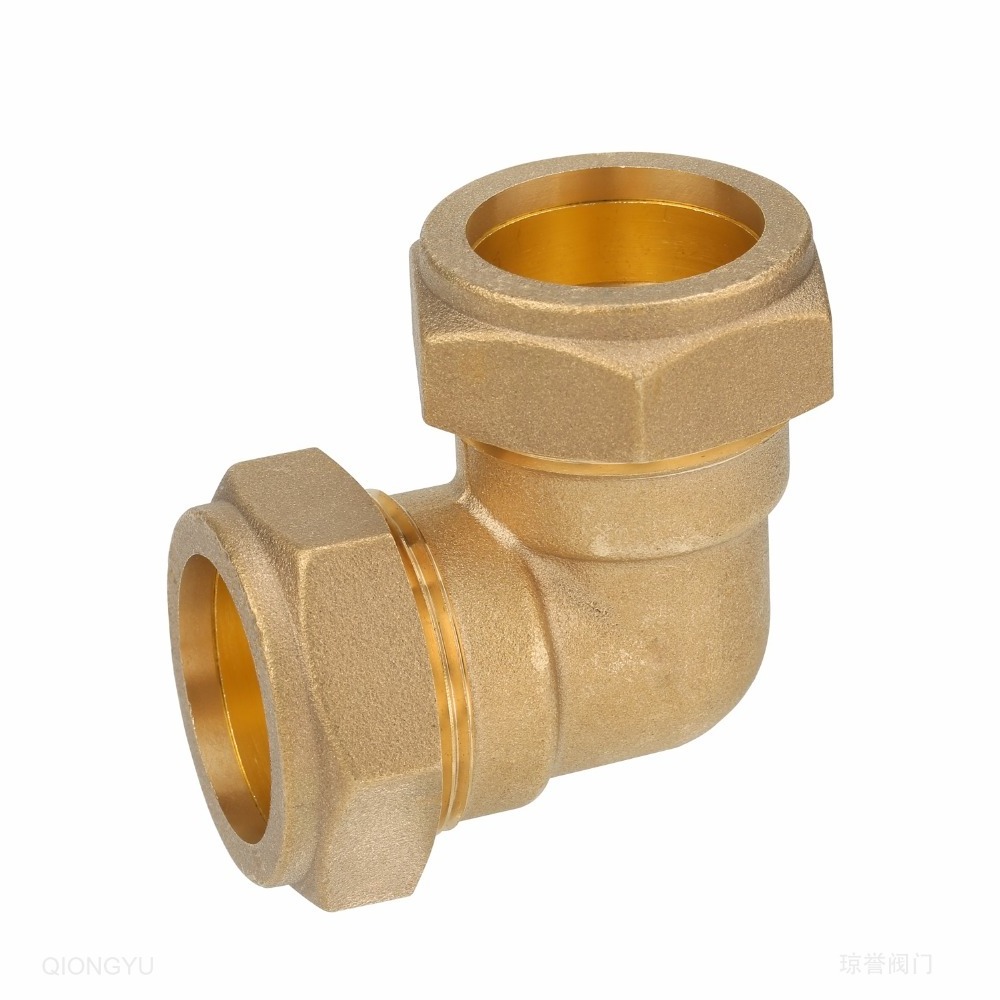 Yuhuan brass fitting compression fitting elbow 90 degree pipe fitting tube fitting