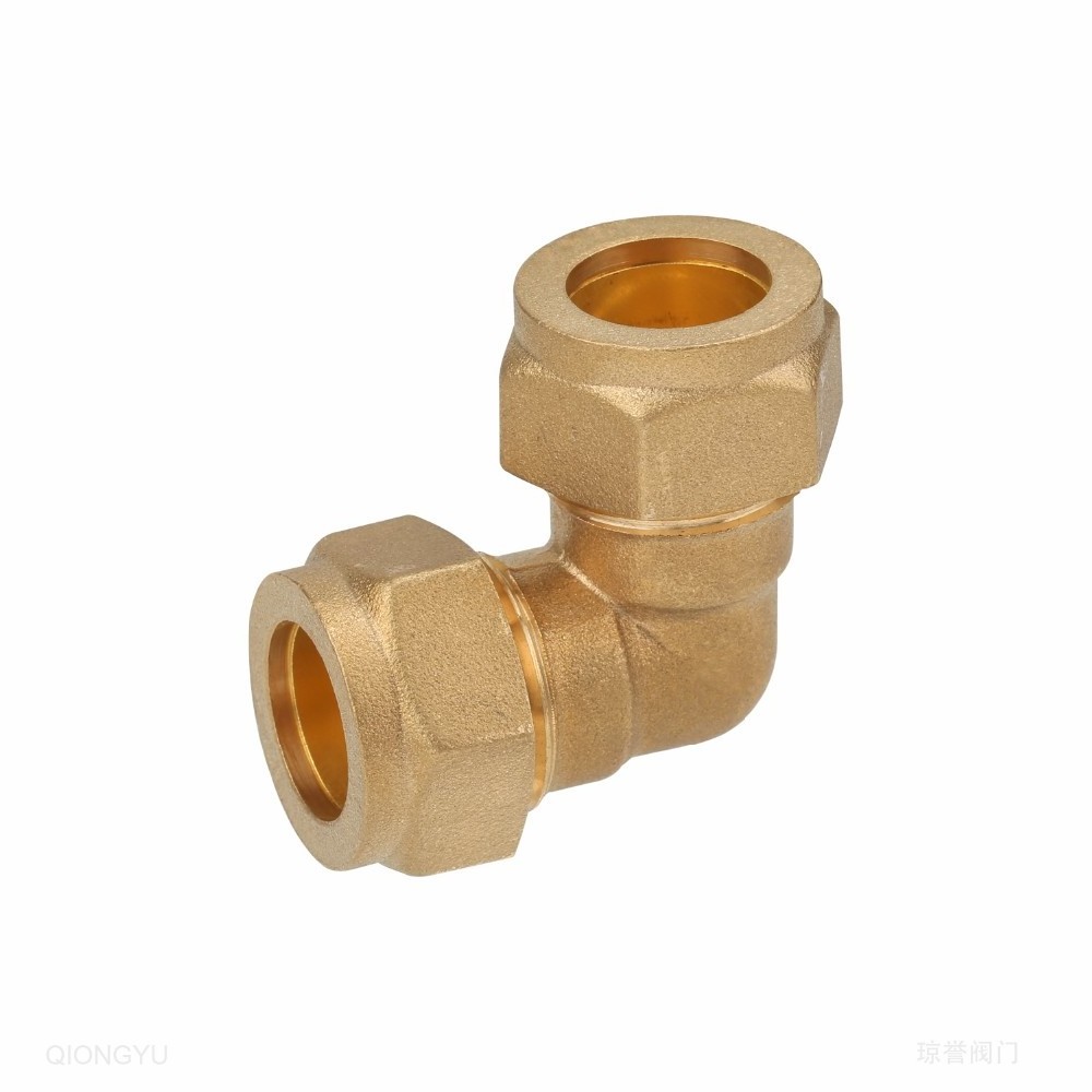 Yuhuan brass fitting compression fitting elbow 90 degree pipe fitting tube fitting