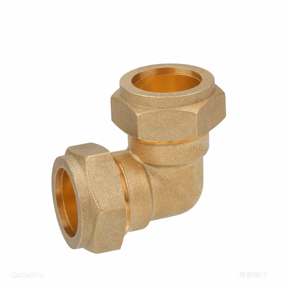 Yuhuan brass fitting compression fitting elbow 90 degree pipe fitting tube fitting