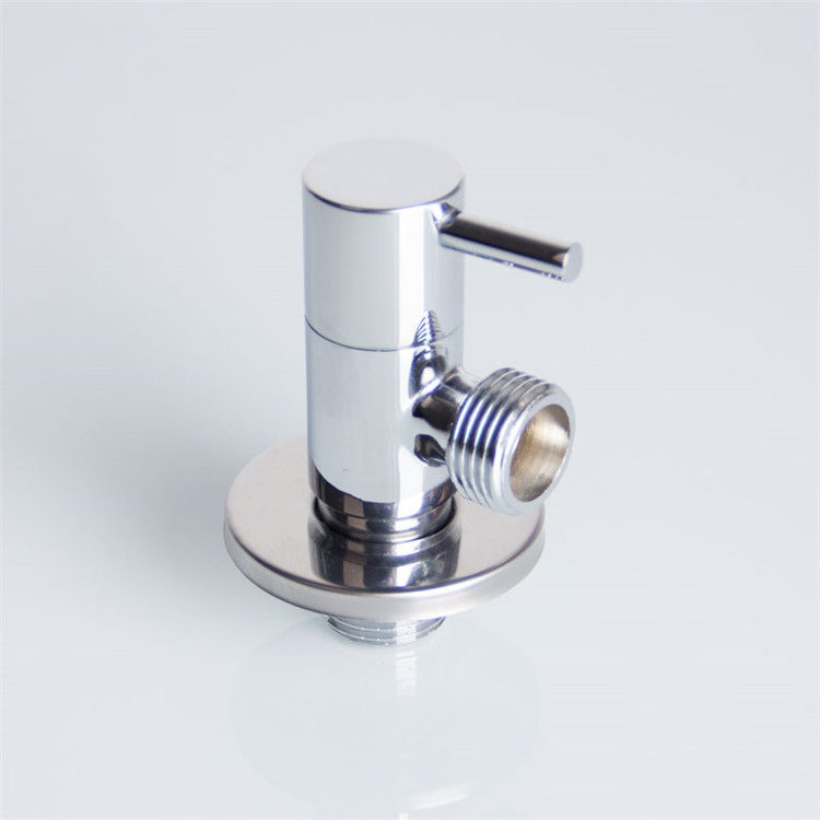 Bathroom Chromed Brass Angle Stop Valve 1/2