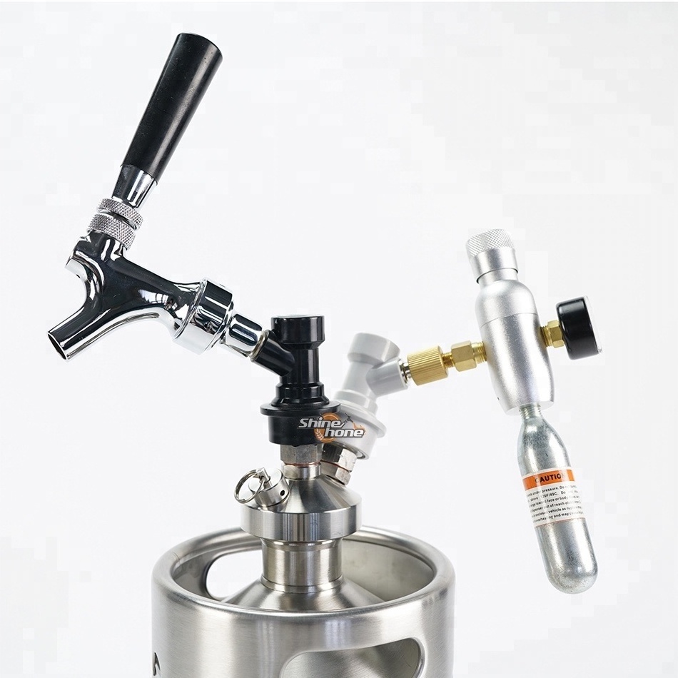 Chromed Beer Faucet with Cornelius Ball Lock Disconnect Homebrew Cornelius Keg Beer Taps