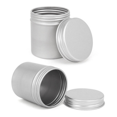 80ml Aluminum Tins Cosmetic Round Cream Jars Cosmetic metal tins round shoe polish box Pomade Containers For Packaging