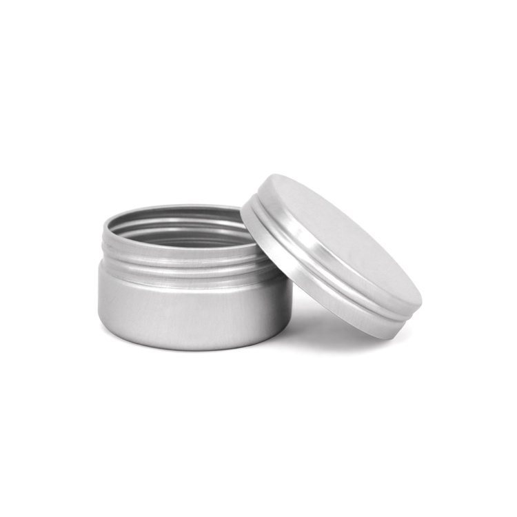 60ml Metal Aluminum Can Screw Top round shoe polish box with clear window lid