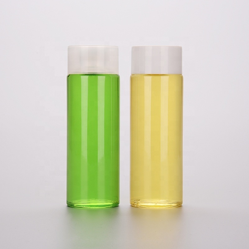 250ml 300ml 400ml 500ml Custom Cylindrical PET Plastic Juice Bottle With Double Wall Cap Clear VOSS Water Juice Bottle Packaging