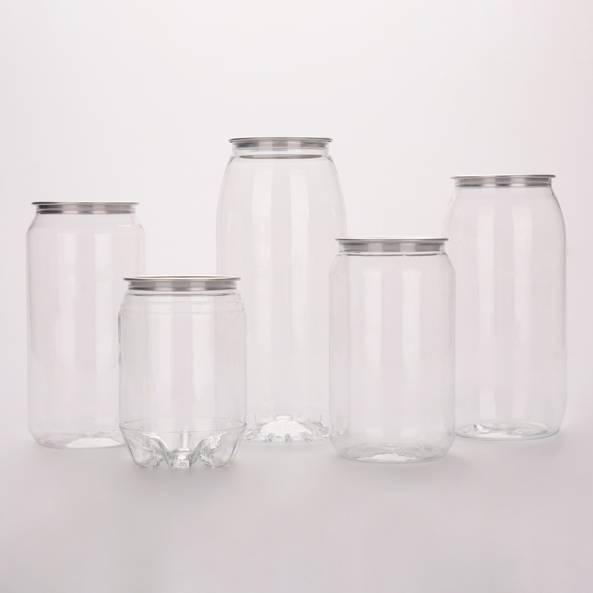 200ml 500ml Disposable Transparent PET Soft pet bottles for juice pet plastic soda can