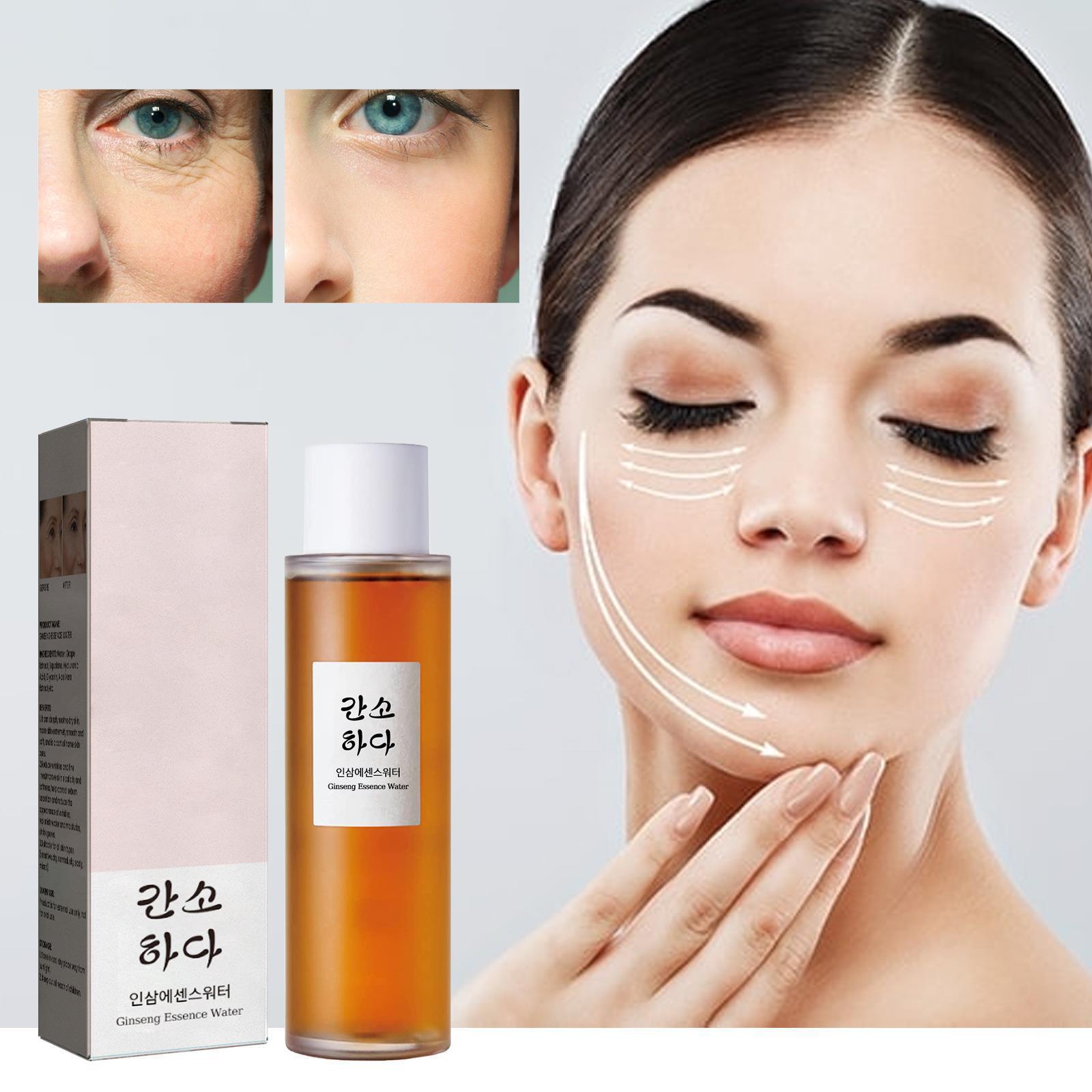 Ginseng essence water desalinates fine lines moisturizes and repairs skin dullness brightens skin tone and anti wrinkle essence