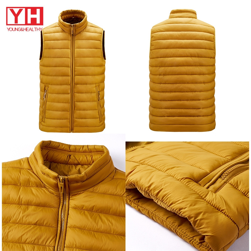 Winter Bubble Puffer Vest Utility Zipper Pocket Custom Logo Sleeveless Jackets Veste Men's Vests OEM High Quality Man Casual