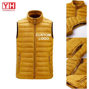 Winter Bubble Puffer Vest Utility Zipper Pocket Custom Logo Sleeveless Jackets Veste Men's Vests OEM High Quality Man Casual