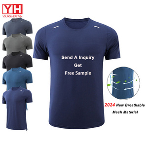 Sportswear Custom Active Training T-shirt Running Fitness Workout Sport T-shirt Polyester T Shirts Men's Compression Gym Shirt