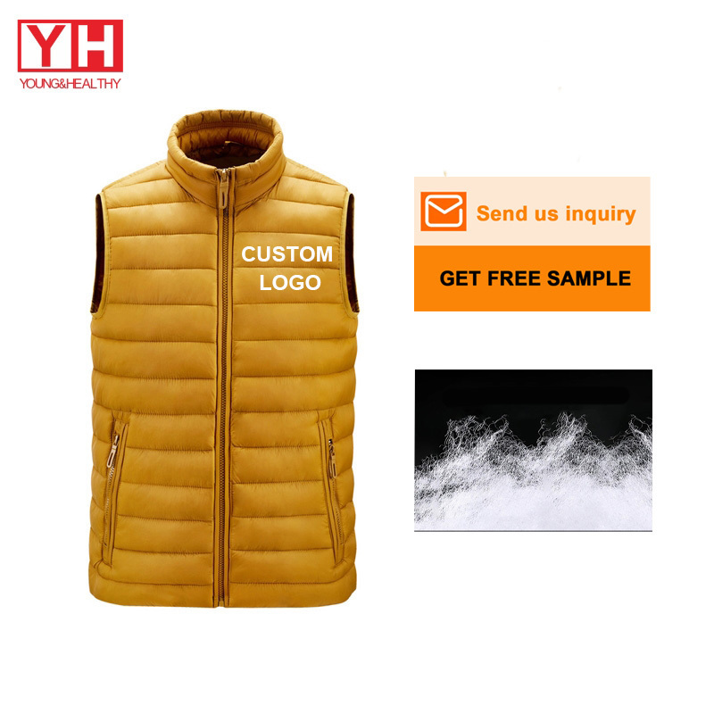 Winter Bubble Puffer Vest Utility Zipper Pocket Custom Logo Sleeveless Jackets Veste Men's Vests OEM High Quality Man Casual