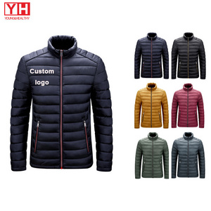 OEM Custom Winter Nylon Puffer Jacket Waterproof Thicken Pocket Bubble Down Coat Puffer Custom Mens Down Jacket With Zipper 2023