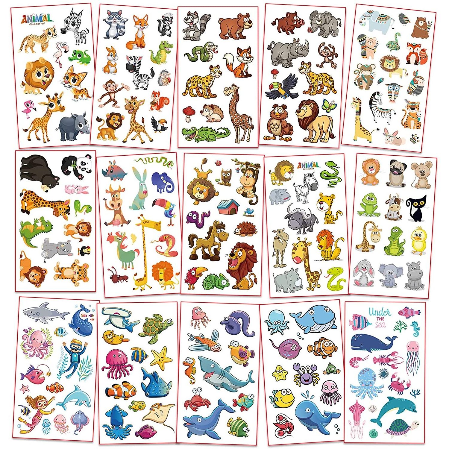 The Latest Design From The Manufacturer Is A Cute Cartoon Art Animal Tattoo Sticker Waterproof Tattoo Sticker