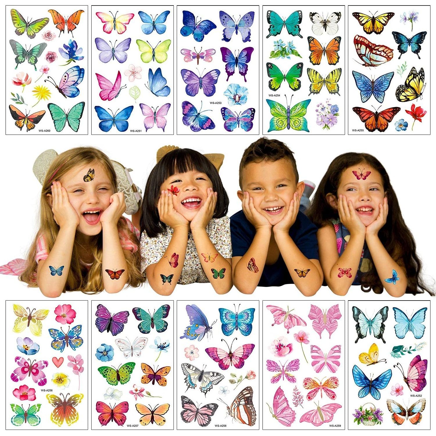 Customized Colorful Waterproof Butterfly Temporary Tattoo Sticker Suitable For Party Gift Children And Women s Decoration