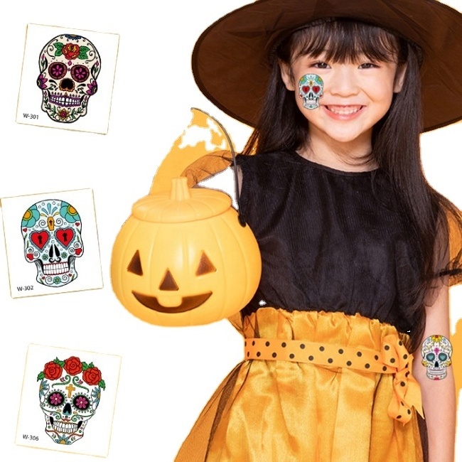 Factory Direct Temporary Halloween Christmas Day Holiday Tatoo Sticker Wholesale Mini Kids Tattoo Sticker