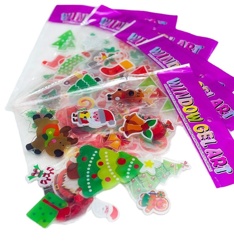 Santa Claus Gel Cling Window Decals ,Christmas crafts