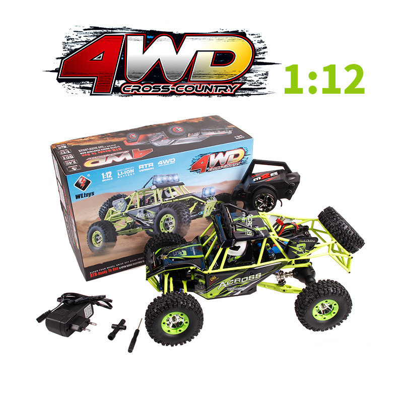 Original Wltoys 12428 RC Car 1/12 Scale 2.4G Electric 4WD Remote Control Car 50KM/H High speed RC Climbing Car Off-road vehicle