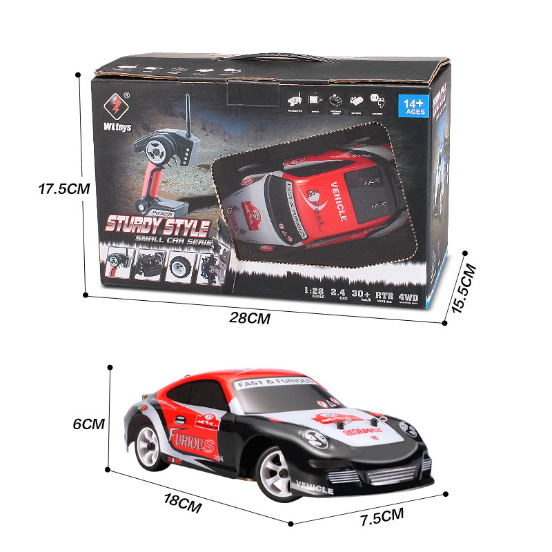 WLtoys K969 1/28 Scale Remote Control Car 2.4GHZ Electric RC Drift Car 30KM/H Wireless RC Racing Vehicle Mosquito car Model Toys