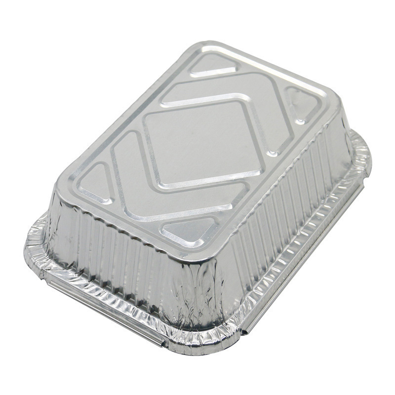 Food Tray Container BBQ Grilled Food Fast Food Serving Tray with Lid Aluminum Foil Smoothwall Disposable Custom