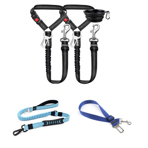 Wholesale Multifunctional Training Waist Strap Adjustable Reflective Nylon Bungee Safety Pet Cat Leash Dog Car Seat Belt