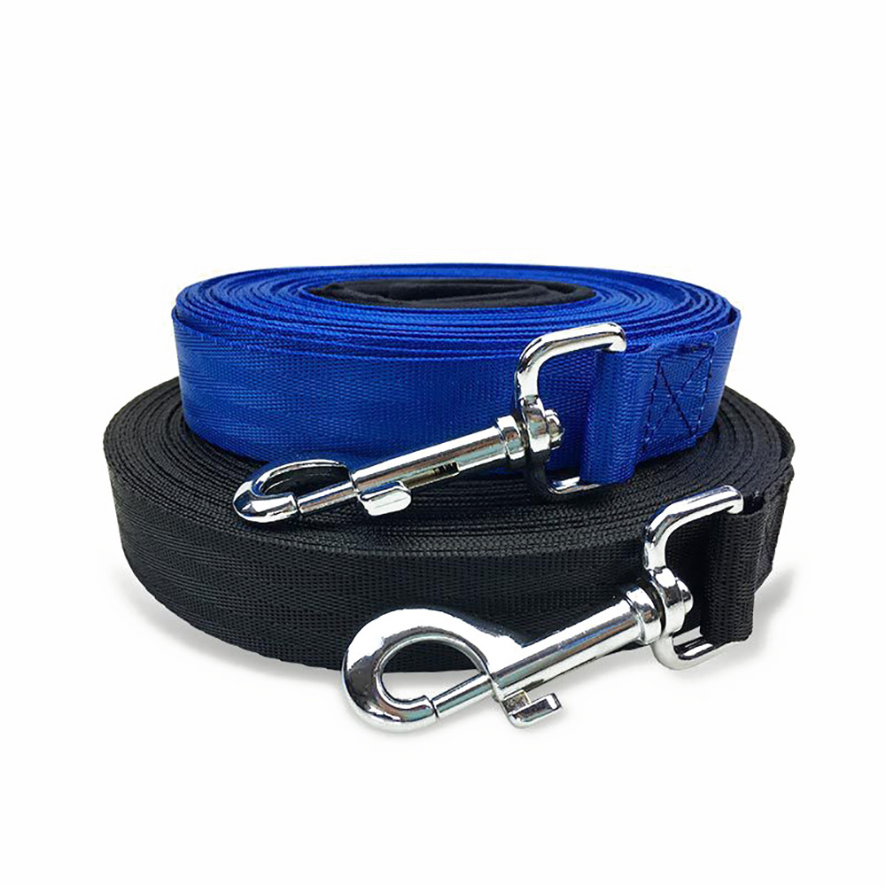 Vegan Woven High Quality Custom Roll Train PP Polyester Quick Release Walk Outdoor 5m 10m 20m Long Nylon Pet Dog Leash