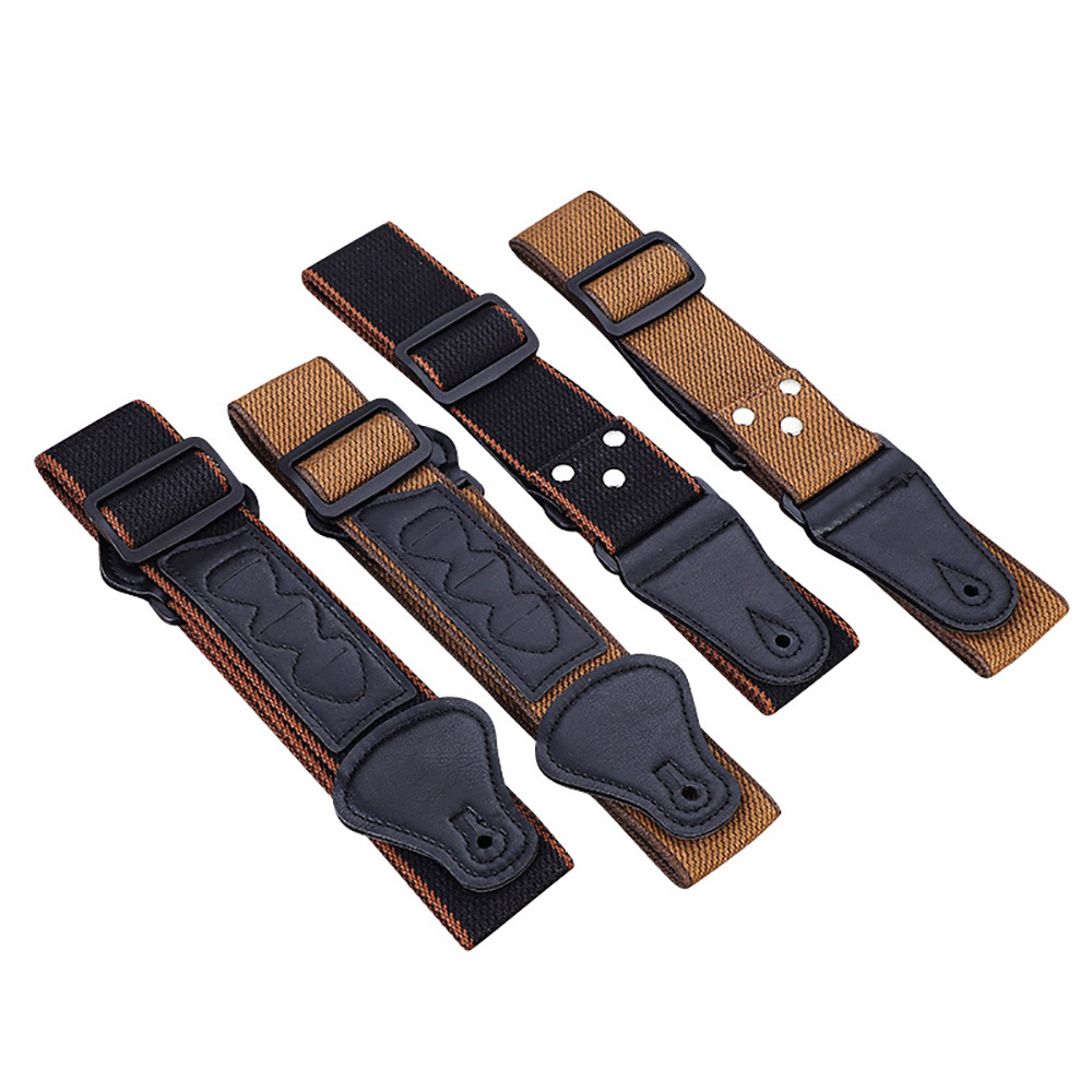 Wholesale Thickened Polyester Cotton Guitar Straps for Ukulele and Violin Accessory Shoulder Belt with Strings Picks Included