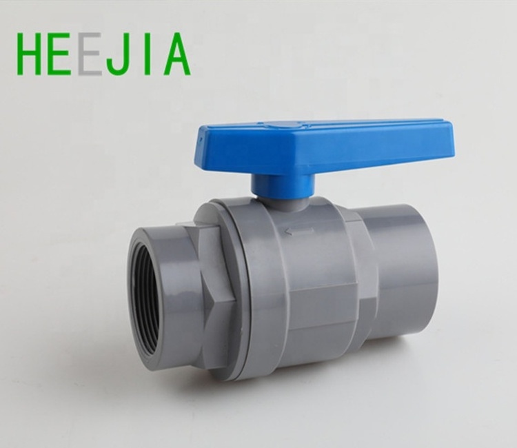 pvc two piece  ball valve thread socket ball valve