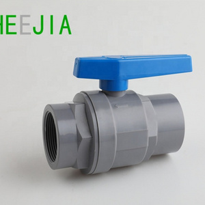 pvc two piece  ball valve thread socket ball valve