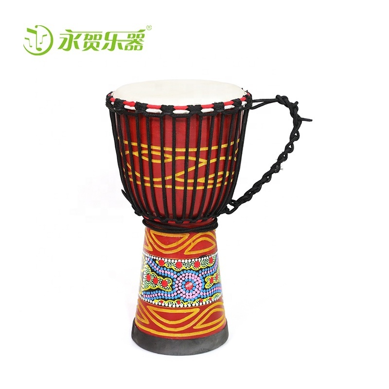 Traditional Chinese Cheap Kids Flexible Wood Toy 12inch African Drum Djembe