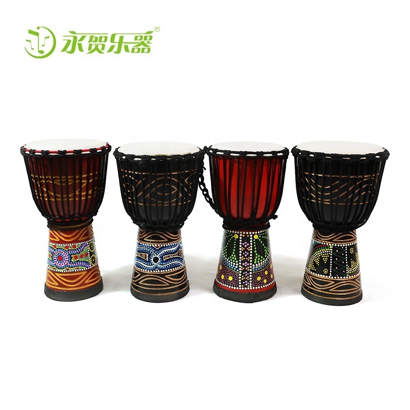 Traditional Chinese Cheap Kids Flexible Wood Toy 12inch African Drum Djembe