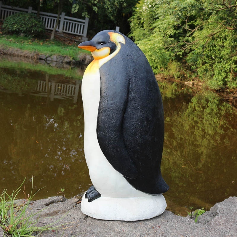 Customized animal figurines lifesize resin penguin statue wholesale cute penguin statue decorative outdoor garden figurine arts