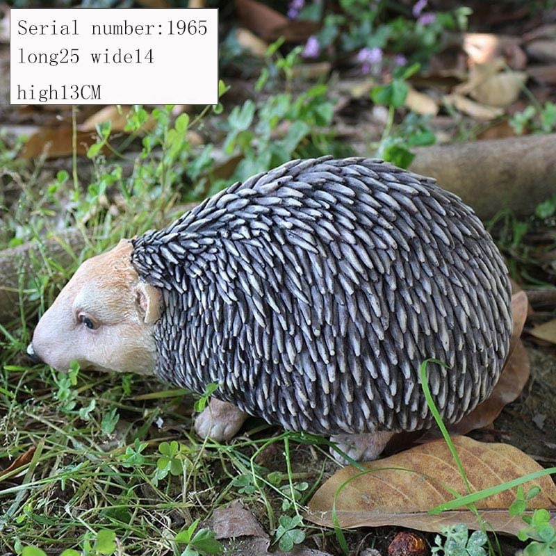 Garden decorative animal statues cute Igel figurine mini resin hedgehog cute animal figurines garden art hedgehog statue custom