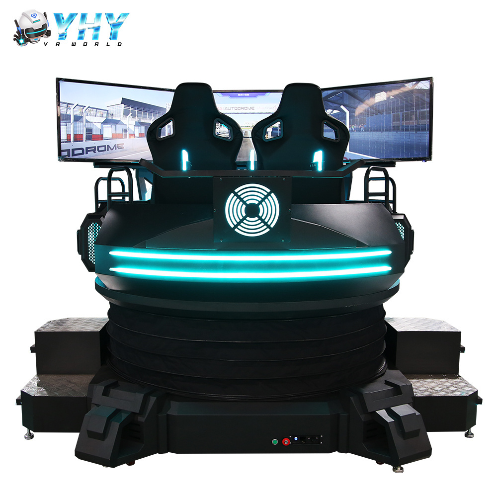 YHY Guangdong 9D Virtual Reality Simulation Kids Vr Racing Simulator Vr 3 Dof Super Driving Car Game Machine