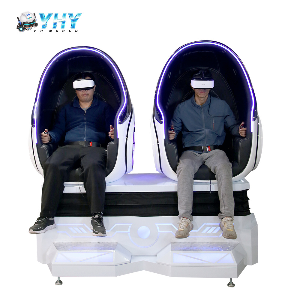 YHY Cheap Price Promotion 2 Seats Virtual Reality Equipment Roller Coaster Game Machines Simulator 9D VR Egg Chair