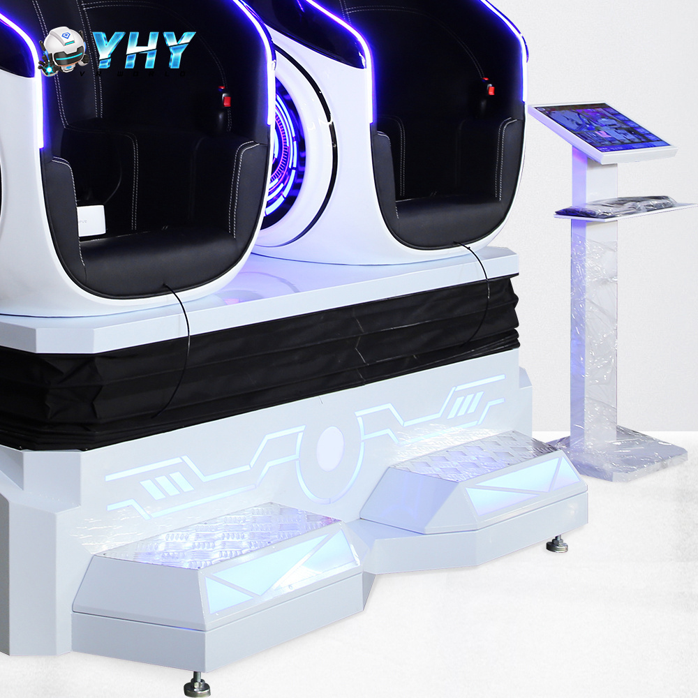 YHY Cheap Price Promotion 2 Seats Virtual Reality Equipment Roller Coaster Game Machines Simulator 9D VR Egg Chair