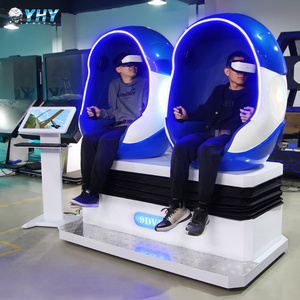 YHY 2 Seats Simulator Machine Over 200pcs Games 3Dof Virtual Reality Chair 9D Egg Vr Cinema